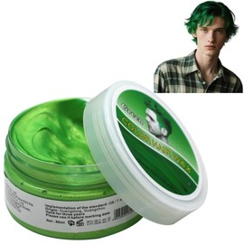 Hair Wax Green Temporary Hair Gel – Coloured Hair Wax for Vibrant Color, Easy Wash Out Formula, Non-Greasy Natural Finish, Safe for All Hair Types & Ages, Ideal for Parties, Festivals & Daily Styling