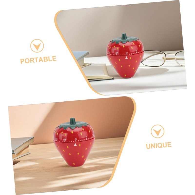 MAGICLULU Home Baking Timer Mechanical Kitchen Timer Strawberry Alarm Easy