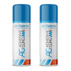 Adhesive Guru CA Glue Accelerator Spray (2 x 6.75 fl oz) Aerosol Activator for Super Glues - It is not a Glue by Itself - 2 Pack