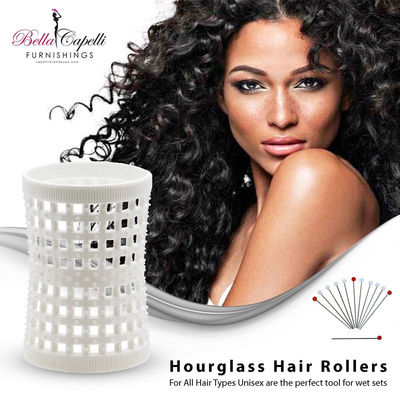 BellaCapelliUSA.com Hourglass All Hair Types Unisex Rollers- Aqua HGR 32mm/1.26in