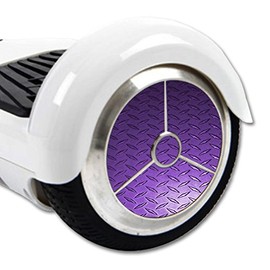 MightySkins Skin Compatible with Hover Balance Board Scooter Wheels Mini Board Unicycle Bluetooth wrap Cover Sticker Purple Diamnd Plate