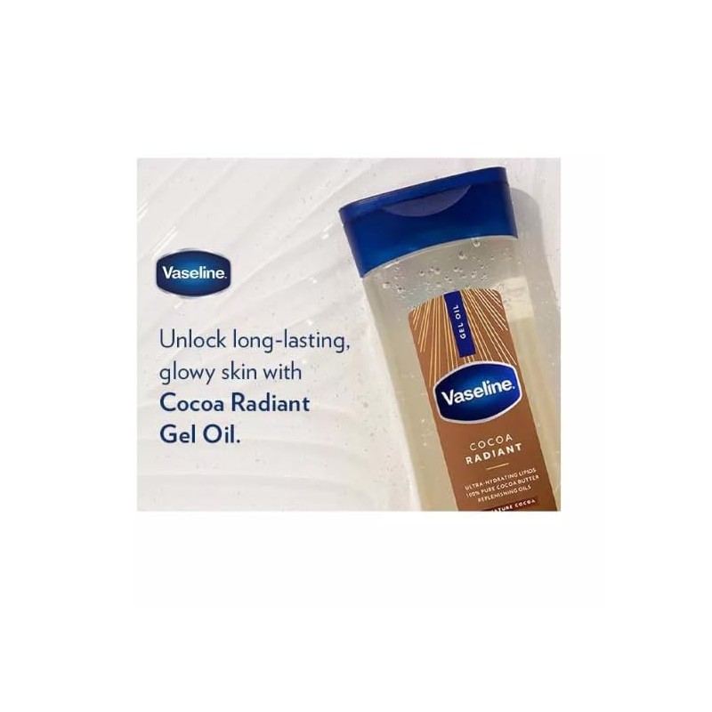 Vaseline Aceite en Gel Cocoa Radiant, Tamaño de Viaje, 50
