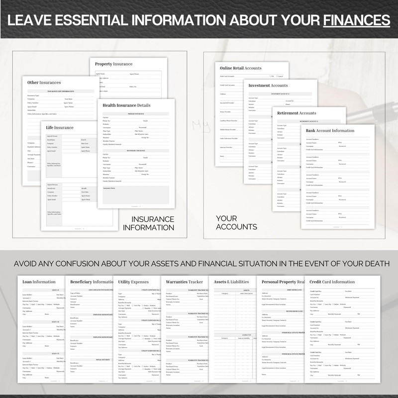 End of life planner | Emergency Binder with Medical, Death,