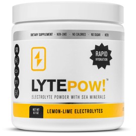 LytePow Electrolytes Powder with Sea Minerals - Lemon-Lime Hydration Supplement - 90 Servings - Non-GMO, No Calories, or Sugar - Delicious Keto Replenishment Drink Mix - Perfect for Exercising