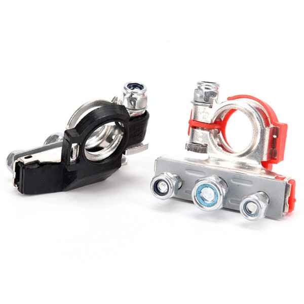 BCSMMCAR 2pcs Pure Copper Tinned Battery Terminal Car Quick Connector