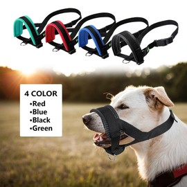 Nylon Dog Muzzle for Small,Medium,Large Dogs Prevent from Biting,Barking and Chewing,Adjustable Loop(XXXL/Black)