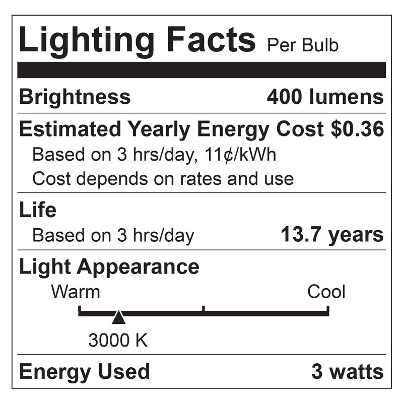 Sunlite LED G9 Base Bulbs, 3W (40W Equal), 400 Lumen,