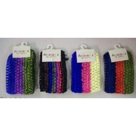 4 Pack New Headbands Sweatband Crochet Multi-Color (4)