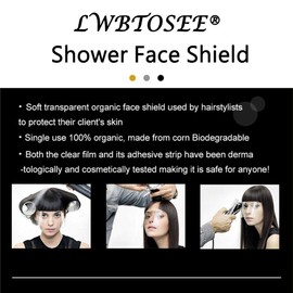 LWBTOSEE 50pcs Permanent Makeup Shower Face Shields Visors, Disposable Face Shields Masks for Hairspray Salon Supplies Shower Face Shields and Eyelash Extensions Eye Eyelid Surgery Aftercare