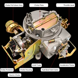 2 Barrel Carburetor 2100 2150 Compatible with Ford F100 F250 F350 (289 302 351 Cu) & Jeep Engines - Electric Choke with Mounting Gasket - 302 Carburetor Carb by BOOTOP PIN