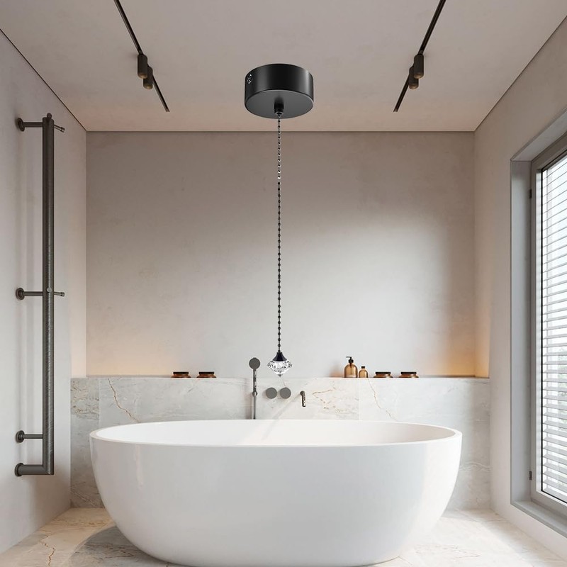 YANGUN 2Pcs Bathroom Light Pull Cord Switch, Bathroom Light Pull