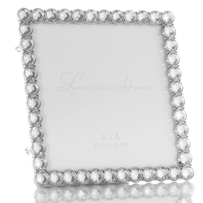 10 x 10 cm, silver metal frame - clear brilliance