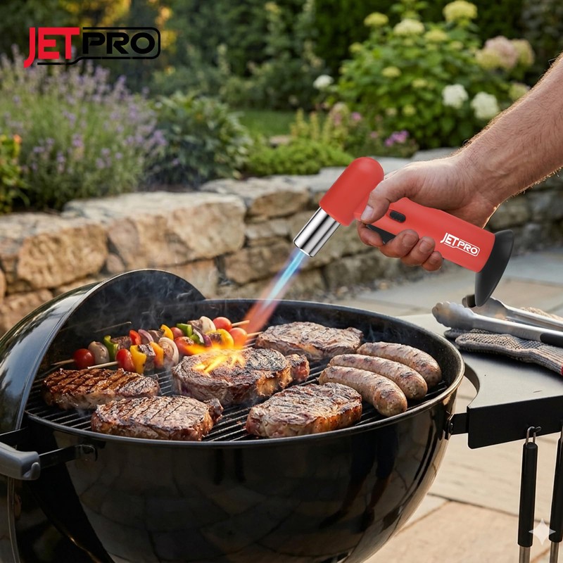 JETPRO Butane Torch Lighter Refillable Kitchen Cooking Torch with Safety