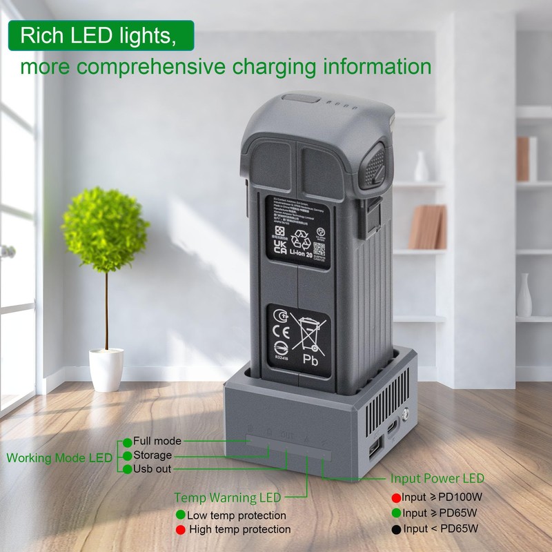LYONGTECH 100W USB Battery Charger with Storage Charge for DJI