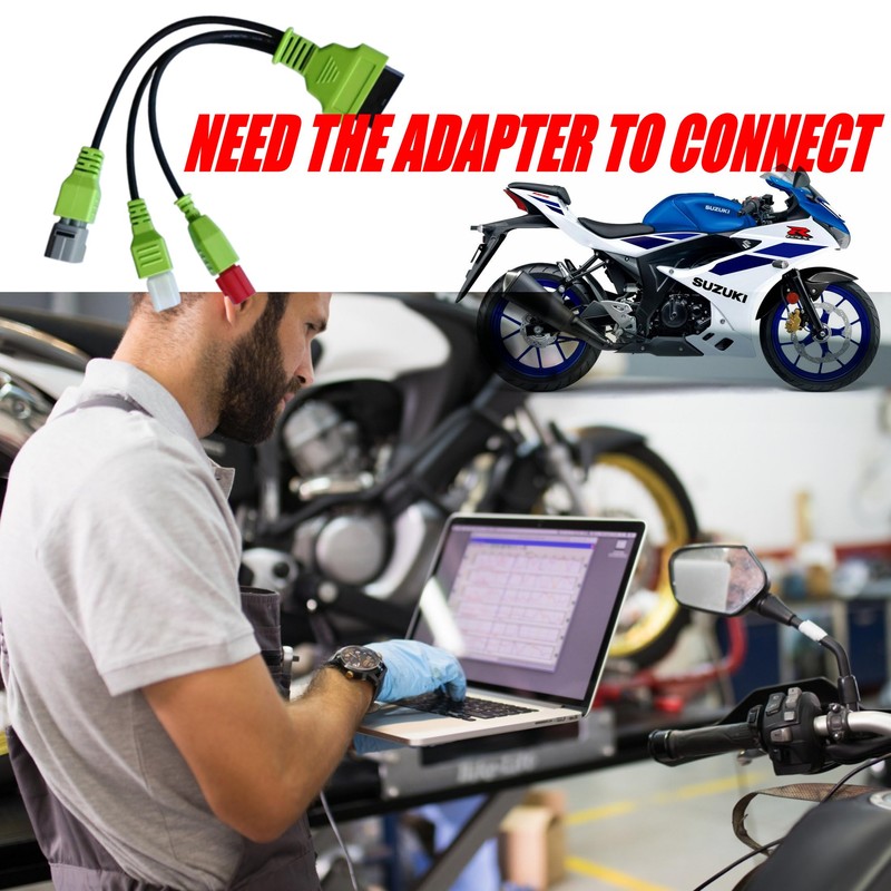 OTKEFDI Motorbike OBD Diagnostic Adapter,4Pin+6Pin+6Pin 3 in 1 Motorrad Motorcycle