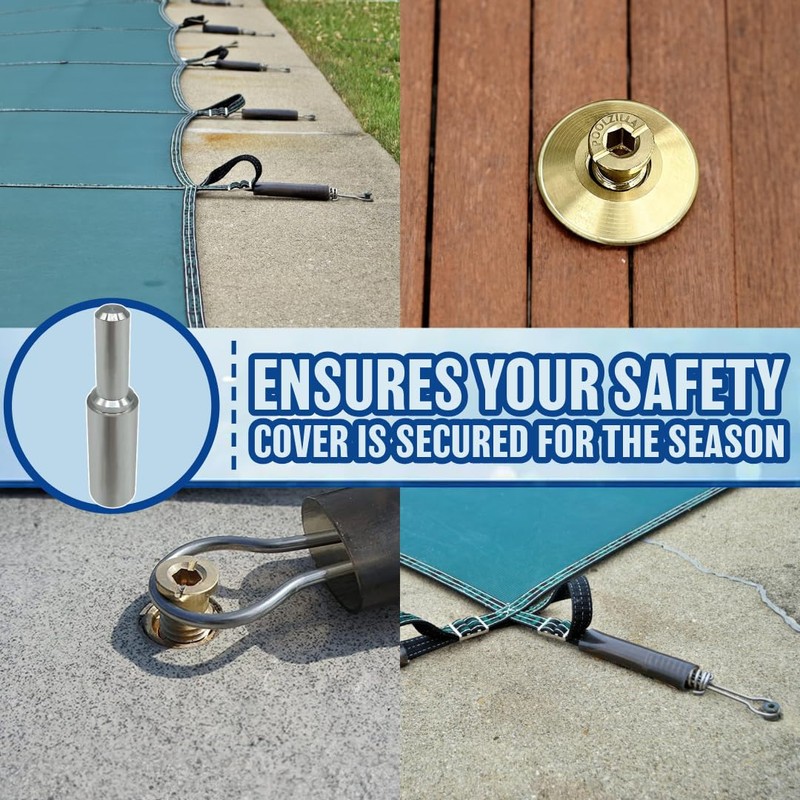 Poolzilla Aluminum Tamping Tool for Anchor Installation, Easy Pool Cover
