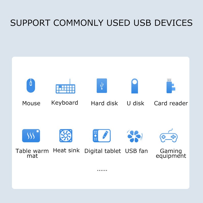 USB Hub Splitter Adapter 4 Port MultiFunction LED Light TypeC