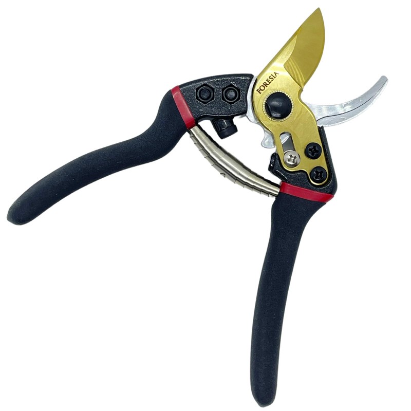 FORESIA Pruning Scissors, Titanium Plated, Compact Pruning Scissors