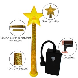 Magic Wand Wireless Remote Control and Electrical Outlet Switch Smart Plug. Perfect for Christmas Lights for House, Outdoor Patio String Lights: Light Up Your Home with a Princess Wand!