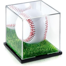 Generic Ultra Pro Clear UV Resistant Ball Case Baseball Case Display (Lawn Base)