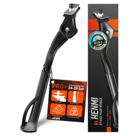 HENMI Pro+ Bicycle Stand 24-29 Inch Height Adjustable Centre Stand for E-Bike, Mountain Bike, Trekking Bike, City Bike, Max Load 45 kg