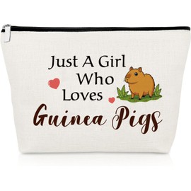 Guinea Pig Lovers Cosmetic Makeup Bag Guinea Gifts Pig for Women Girl Travel Toiletry Pouch Birthday Christmas Animal Lover Guinea Pig Themed Gifts for Bestie Friend Daughter Wife Sister Girlfriend