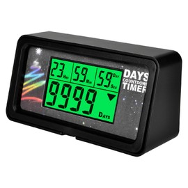 NInE-ROnG Backlight Digital 9,999 Days Countdown Timer Large LCD Display Count Down for Retirement Wedding Holiday Christmas Event Classroom Cruise (GR)