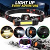 Rechargeable LED Headlamp with XPE + COB Lights – Magnetic