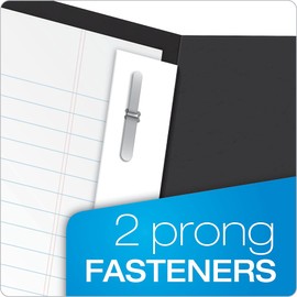 Oxford 57706 Twin-Pocket Folders with 3 Fasteners, Letter, 1/2-Inch Capacity, Black 25/Box