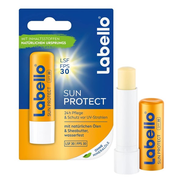 Labello Sun Protect (4.8 g), Waterproof Lip Balm with Sun