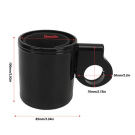 Motorcycle Handlebar Drink Holder, Aluminium Alloy, Adjustable Drink Holder, Cups, Water Bottle, Handlebar Mount, ATV, Other