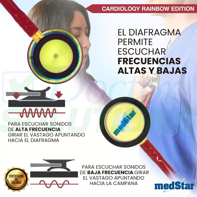 MedStar Estetoscopio Cardiology Medstar Duplex Rainbow Edition