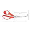 Fiskars Universal Scissors Left-handed, Length: 21 cm, Stainless Steel Blade/Plastic