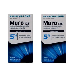 Bausch + Lomb Bausch & Lomb Muro 128 Solution 5% 15 mL (Pack of 2)