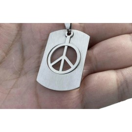 Fashion Jewelry STOP WAR PEACE SIGN HIPPIE LOVE pendant 22" 925 Sterling Silver plated Necklace