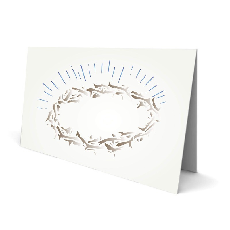 Corona de espinas de 21,6 x 16,5 cm, corona tejida