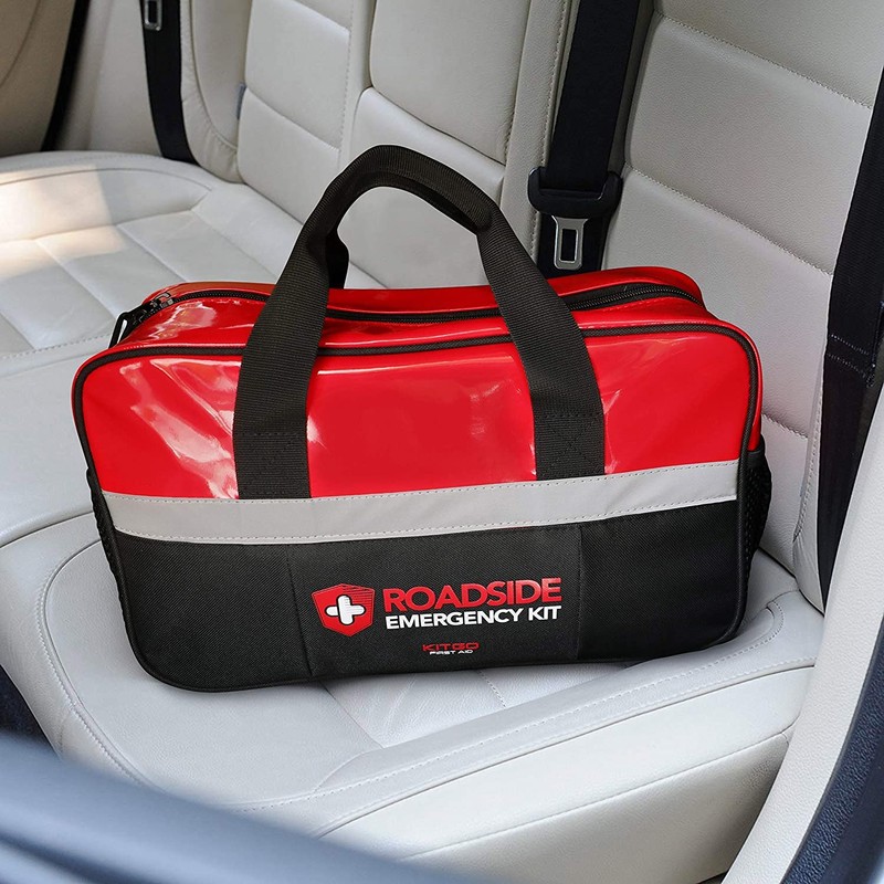 Kitgo Car Emergency Kit,Premium Roadside Assistance Essentials with Jumper Cables,