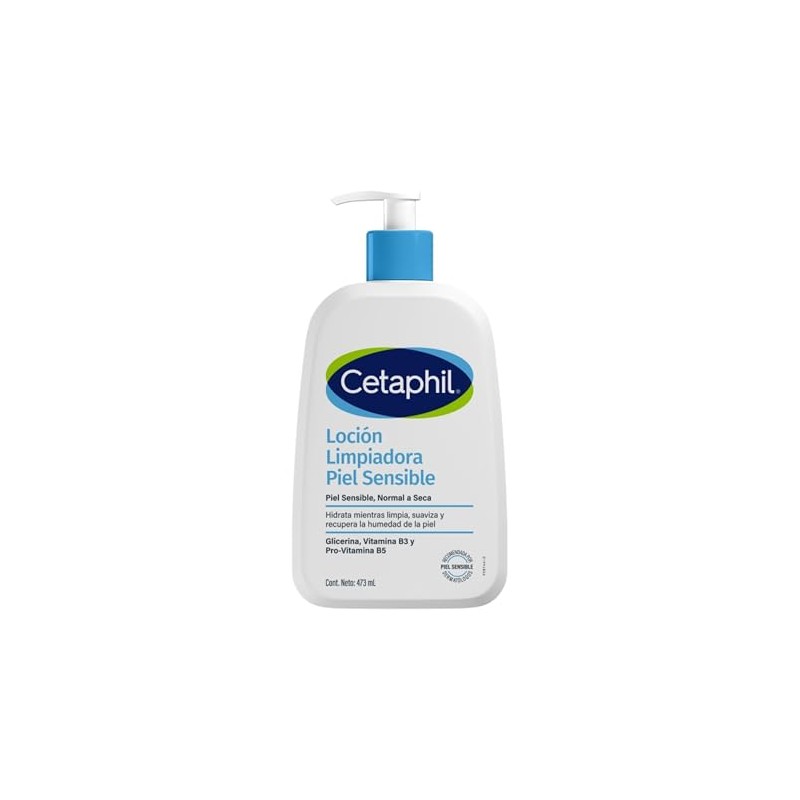 Cetaphil Loción Limpiadora Facial Corporal Piel Sensible Seca 473