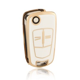 OFFCURVE Car Key Cover Car Key Case Key Fob Cover Car Key Protector 2 buttons Compatible with Opel Vauxhall Astra Zafira Adam Insignia Mokka Corsa Signum Tigra Meriva