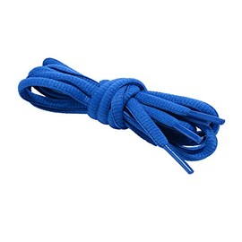 Curtual Oval Shoelaces Half Round 1/4" Shoe Laces for Athletic Shoelaces 5 Colors 8 Different Lengths (45" inches (114 cm), Blue)