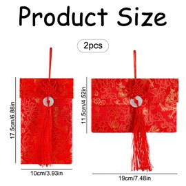 Lotsdonxia Red Envelopes with Chinese Elements Lucky Money Pockets Elegant Greeting Gift for Chinese New Year, Wedding, Gift Giving, and Special Occasions