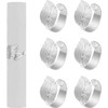 Pack of 6 Leaf Napkin Buckles, Napkin Ring, Metal Leaf