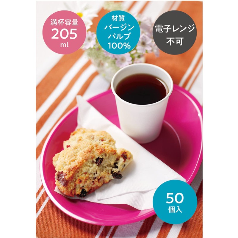 Nippon Dexy KHN507EA Paper Cup, Economoware, 8.1 fl oz (205