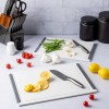 2-Piece Cutting Board Set Non-Slip Reversible Juice Grooves Kitchen Tools