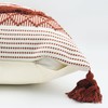 LIGICKY Decorative Boho Throw Pillow Covers, Red and White, 45