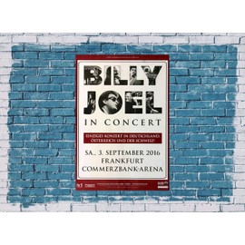 Billy Joel Live In Frankfurt, Frankfurt 2016 Concert Poster / Premium Poster Live Concert Event DIN A1
