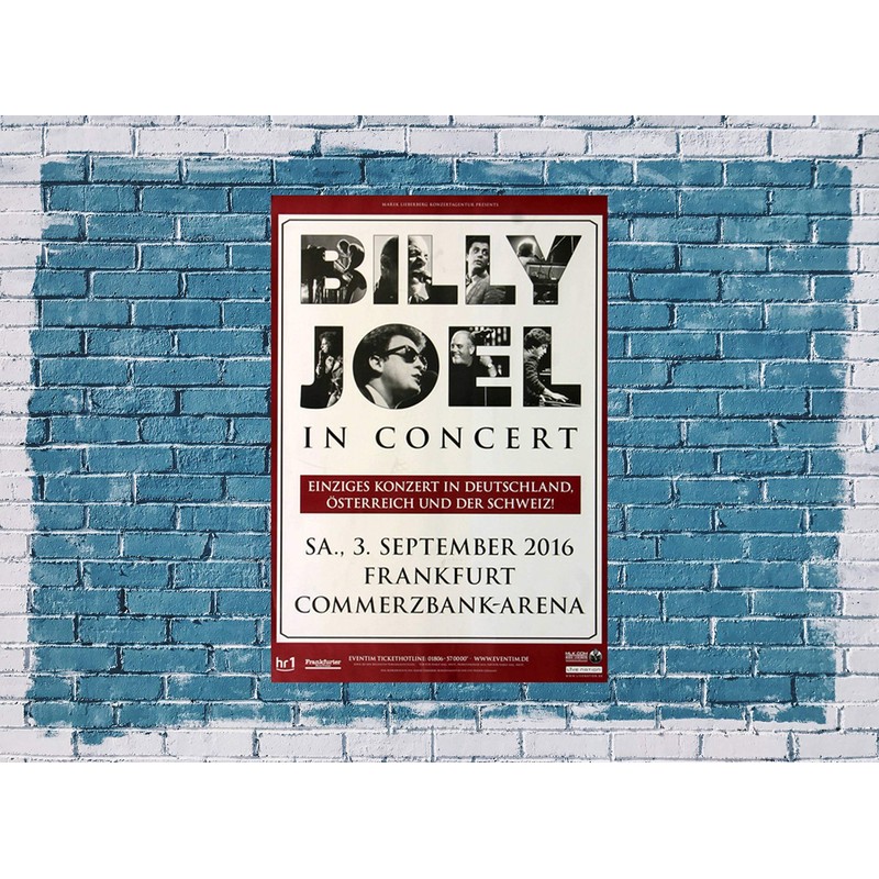 Billy Joel Live In Frankfurt, Frankfurt 2016 Concert Poster /
