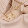STORUP Heart Initial Necklaces for Women, Dainty Cubic Zirconia Heart