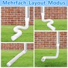 YushengTai Downpipe Gutter Flexible Extension Set, Downpipe Extensions Flexible Round