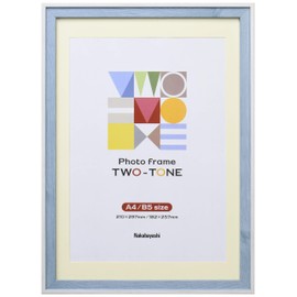 Nakabayashi F-TMS-411-B Two-Tone Photo Frame, A4/B5 Blue
